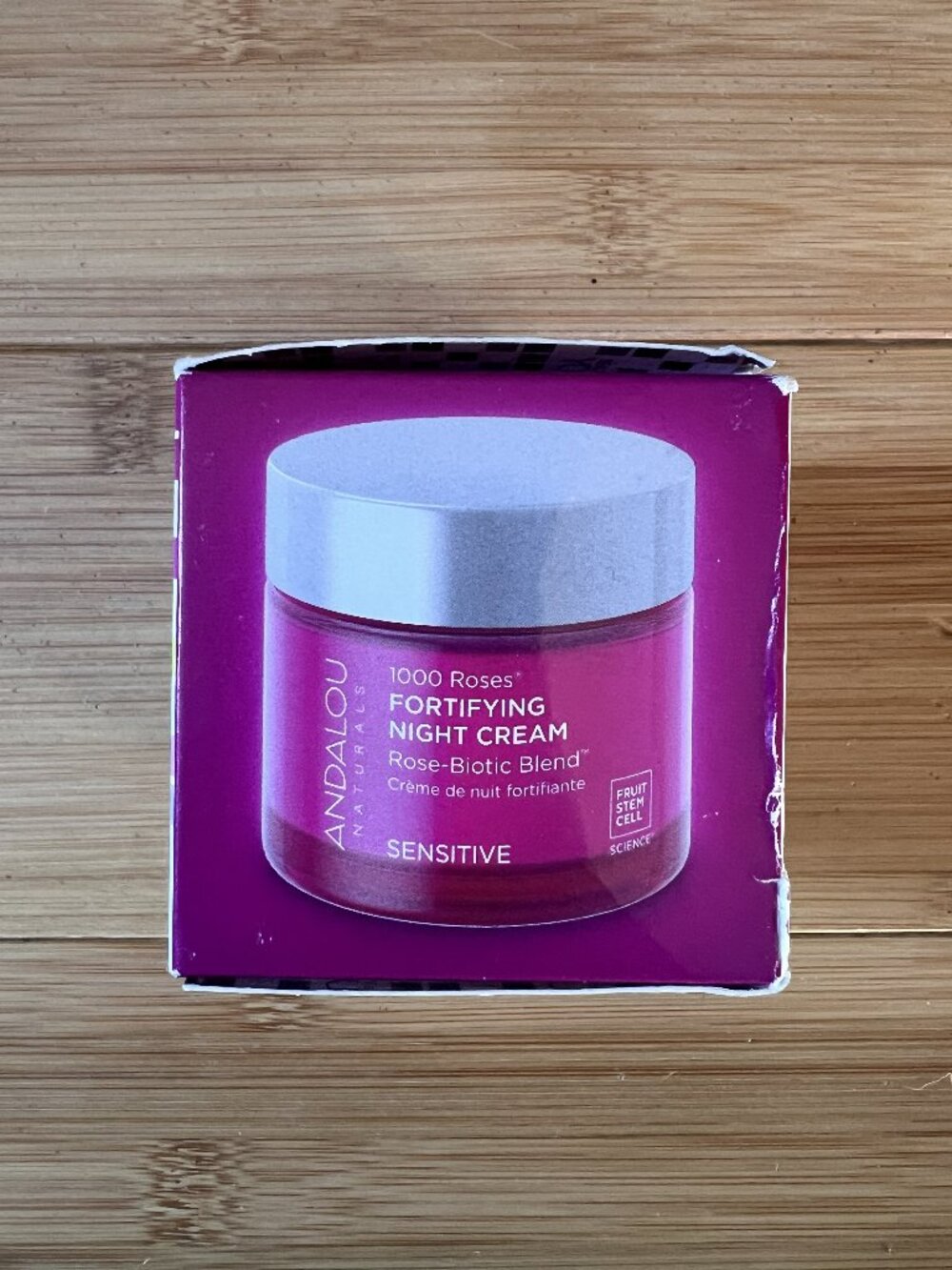 Andalou Naturals 1000 Roses, Fortifying Night Cream, Sensitive, 1.7 oz (50 g)